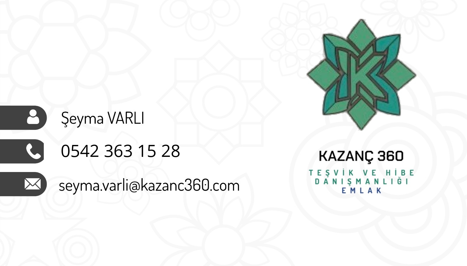 Kazanç 360 Kartvizit